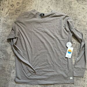 Vuori Light Gray Long Sleeve Tee
